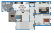 Grundriss - Pärchen aufgepasst! Charmante 3-Raumwohnung in der Jacobstraße!